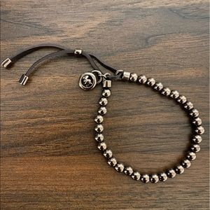 MICHAEL KORS BRASS-TONE BEADED STRETCH BRACELET